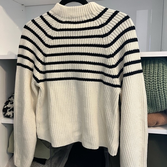 H&M Knit Stripes Sweater with Gold Button Detail, XS - Picture 5 of 5